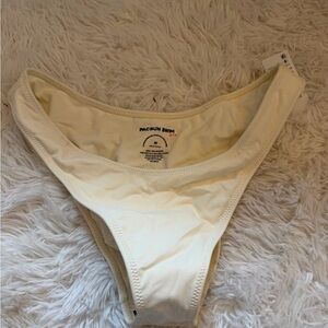 PacSun Women Swim Cream Bikini Bottom